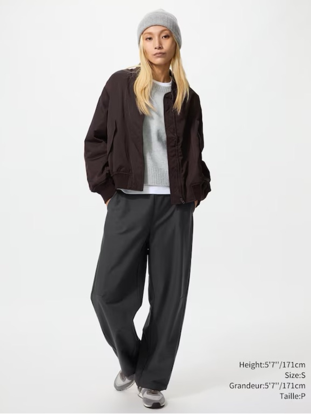 Uniqlo Stretch Jersey Barrel Pants in DARK GRAY NWT